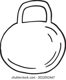 weight. hand drawn doodle icon. vector, scandinavian, nordic, minimalism, monochrome sports equipment muscle training weightlifting