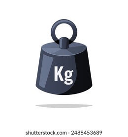 Weight heavy kg vector isolated on white background.