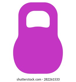 Weight icon from Basic Plain Icon Set. Style: flat vector image, violet color, rounded angles, white background.