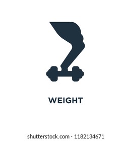 Weight icon. Black filled vector illustration. Weight symbol on white background. Can be used in web and mobile.