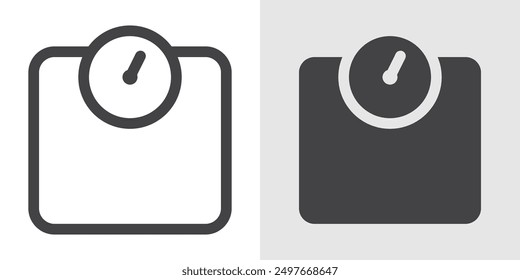 Weight icon Black line art vector logo set