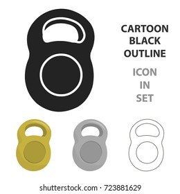 Weight icon cartoon. Single sport icon from the big fitness, healthy, workout cartoon.