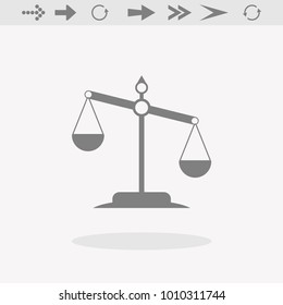 weight icon. Compare logo symbol. Scales judgment pictogram. EPS10 vector.