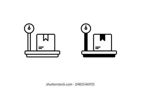 Weight icon design with white background stock illustration