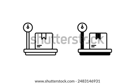 Weight icon design with white background stock illustration