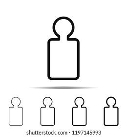 weight icon in different shapes, thickness. Simple outline vector of web for UI and UX, website or mobile application