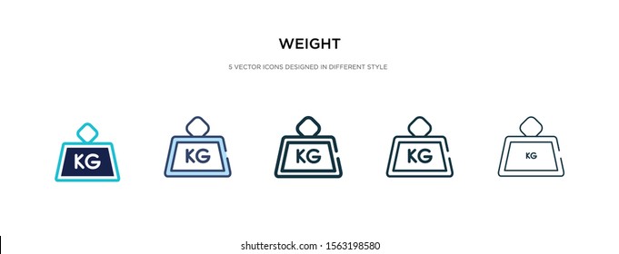 weight icon in different style vector illustration. two colored and black weight vector icons designed in filled, outline, line and stroke style can be used for web, mobile, ui