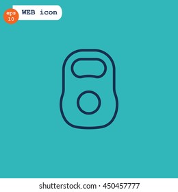  Weight icon flat.