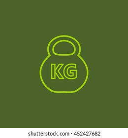  Weight icon flat.