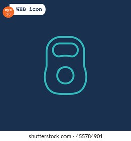  Weight icon flat.