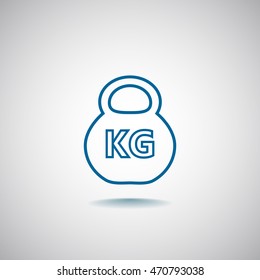  Weight icon flat.