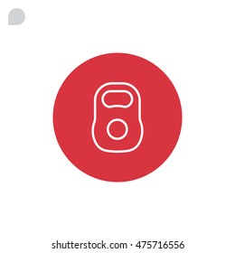  Weight icon flat.