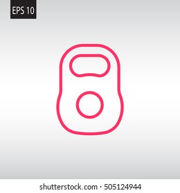  Weight icon flat.