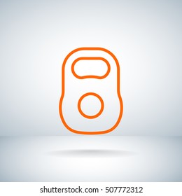  Weight icon flat.