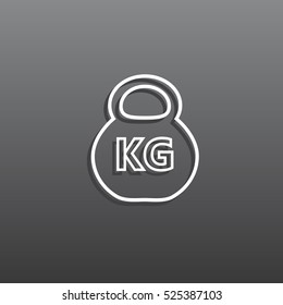  Weight icon flat.
