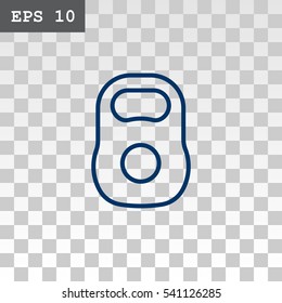  Weight icon flat.