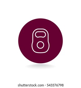  Weight icon flat.