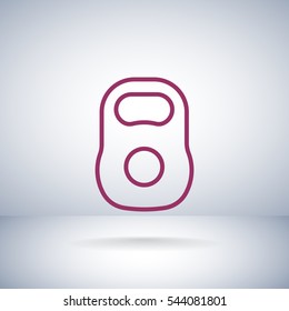  Weight icon flat.