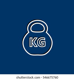  Weight icon flat.