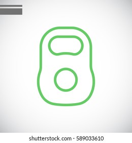  Weight icon flat.
