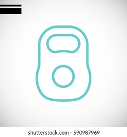  Weight icon flat.