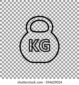  Weight icon flat.