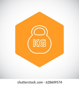 Weight icon flat.