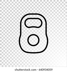  Weight icon flat.