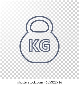  Weight icon flat.