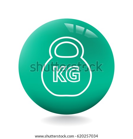  Weight icon flat.