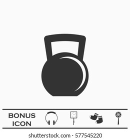 Weight icon flat. Black pictogram on white background. Vector illustration symbol and bonus button
