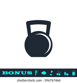 Weight icon flat. Black pictogram on white background. Vector illustration symbol and bonus button
