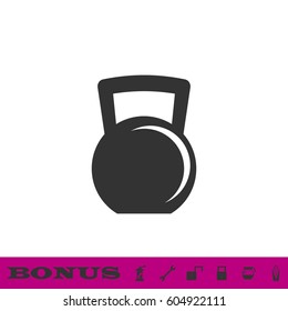 Weight icon flat. Black pictogram on white background. Vector illustration symbol and bonus button