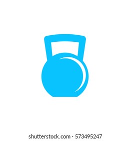 Weight icon flat. Blue pictogram on white background. Vector illustration symbol