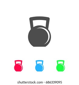 Weight icon flat. Color pictogram on white background. Vector illustration symbol and bonus icons