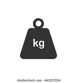 Weight icon. Flat vector illustration in black on white background. EPS 10