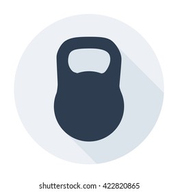 Weight icon flat vector sign/symbol. For sport fitness mobile user interface