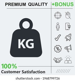 Weight icon graphic elements for your work