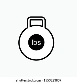 Weight Icon. Gym, Fitness  Symbol. Applied for Design, Presentation, Website or Apps Elements - Vector.