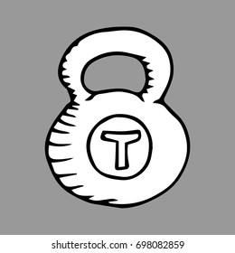 The weight icon. Hand dumbbell. Sports Equipment. Vector illustration.