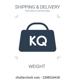 weight icon. high quality filled weight icon on white background. from shipping delivery collection flat trendy vector weight symbol. use for web and mobile
