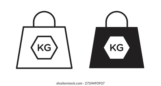 Symbol für Gewicht, dünne Linie, Vektor, Webdesign-Zeichen,