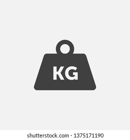 Weight icon isolated on grey background