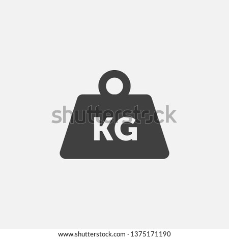 Weight icon isolated on grey background