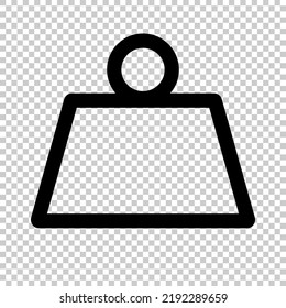 Weight icon isolated on transparent background. Vector.