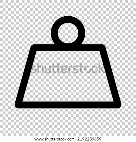 Weight icon isolated on transparent background. Vector.