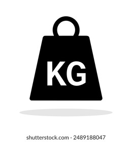 Weight icon. Kettlebell sign. weight icon for sports. Kg bell symbol. Vector illustration