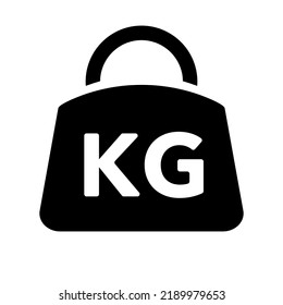 Weight icon. Kilogram weight icon. KG icon. Vector.