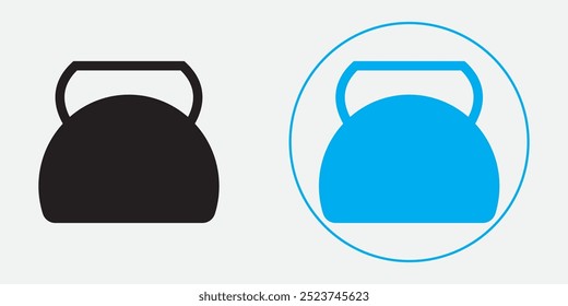 Weight Icon. weight kilogram icon on blue and black color. vector illustration.