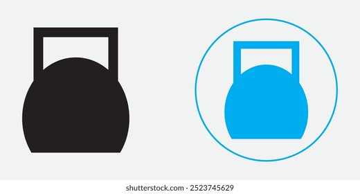 Weight Icon. weight kilogram icon on blue and black color. vector illustration.